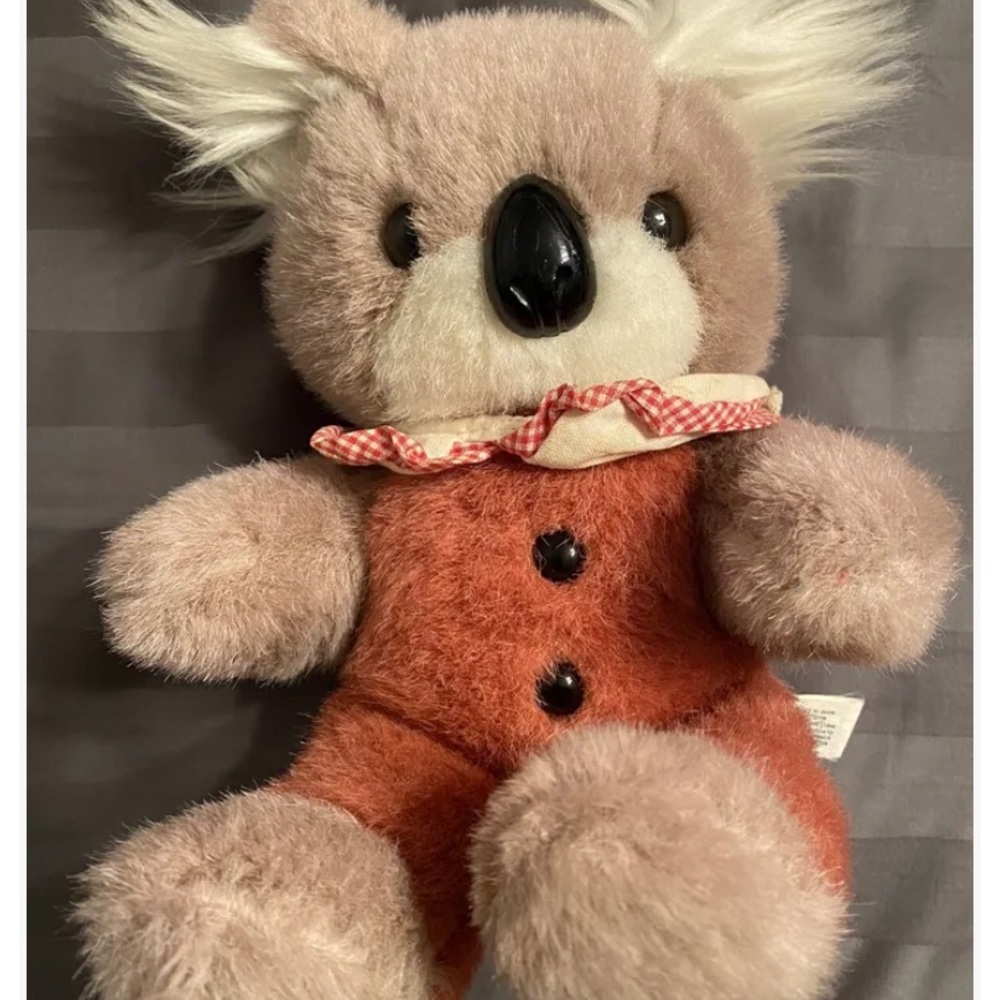 Dan Brechner Plush KOALA Orange Brown Plush Stuffed Animal Vintage 8" Unique